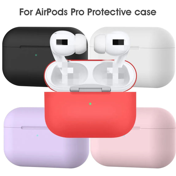 For AirPods Pro Protective Case Silicone New Solid Color Apple Airpods 2 1 Bluetooth Headset Soft Case Cover with Hook